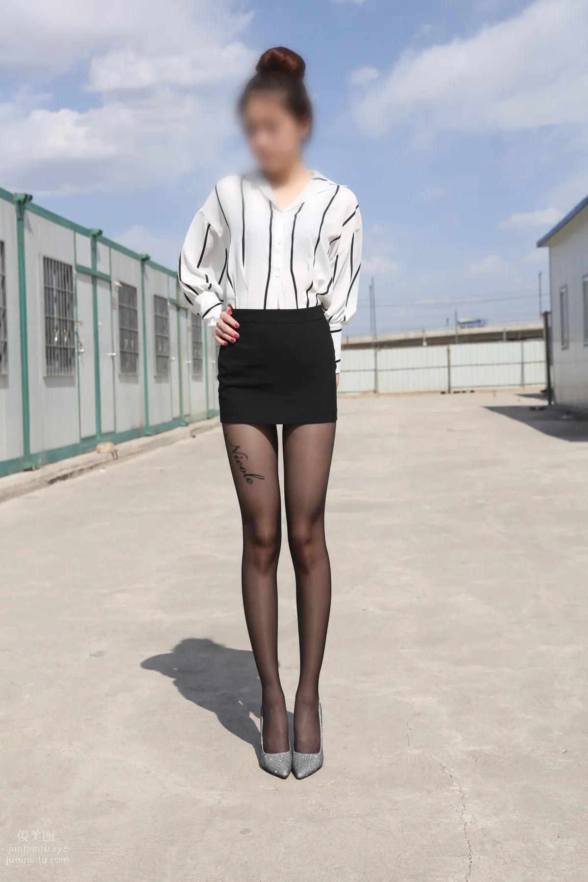 [Nicole Feet] NO.003 Factory Area 3, Black Pantyhose [122P] photo 3