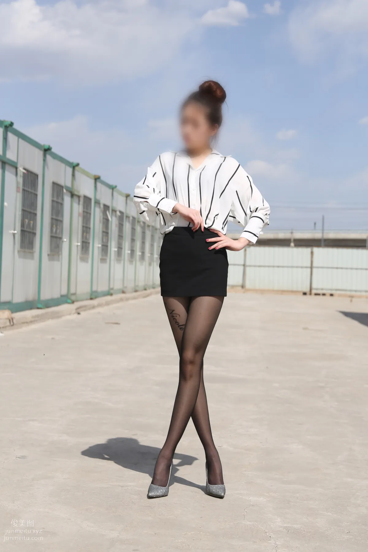 [Nicole Feet] NO.003 Factory Area 3, Black Pantyhose [122P] photo 21
