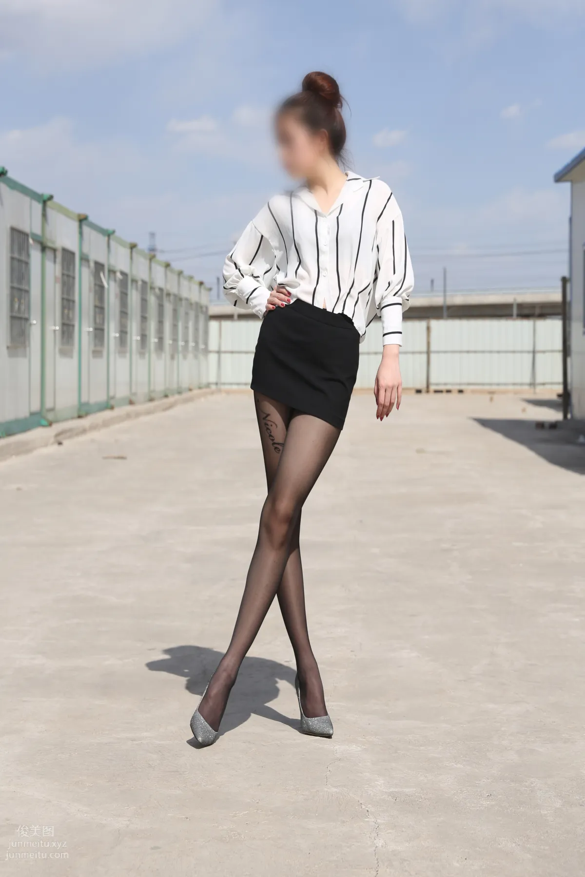 [Nicole Feet] NO.003 Factory Area 3, Black Pantyhose [122P] photo 23