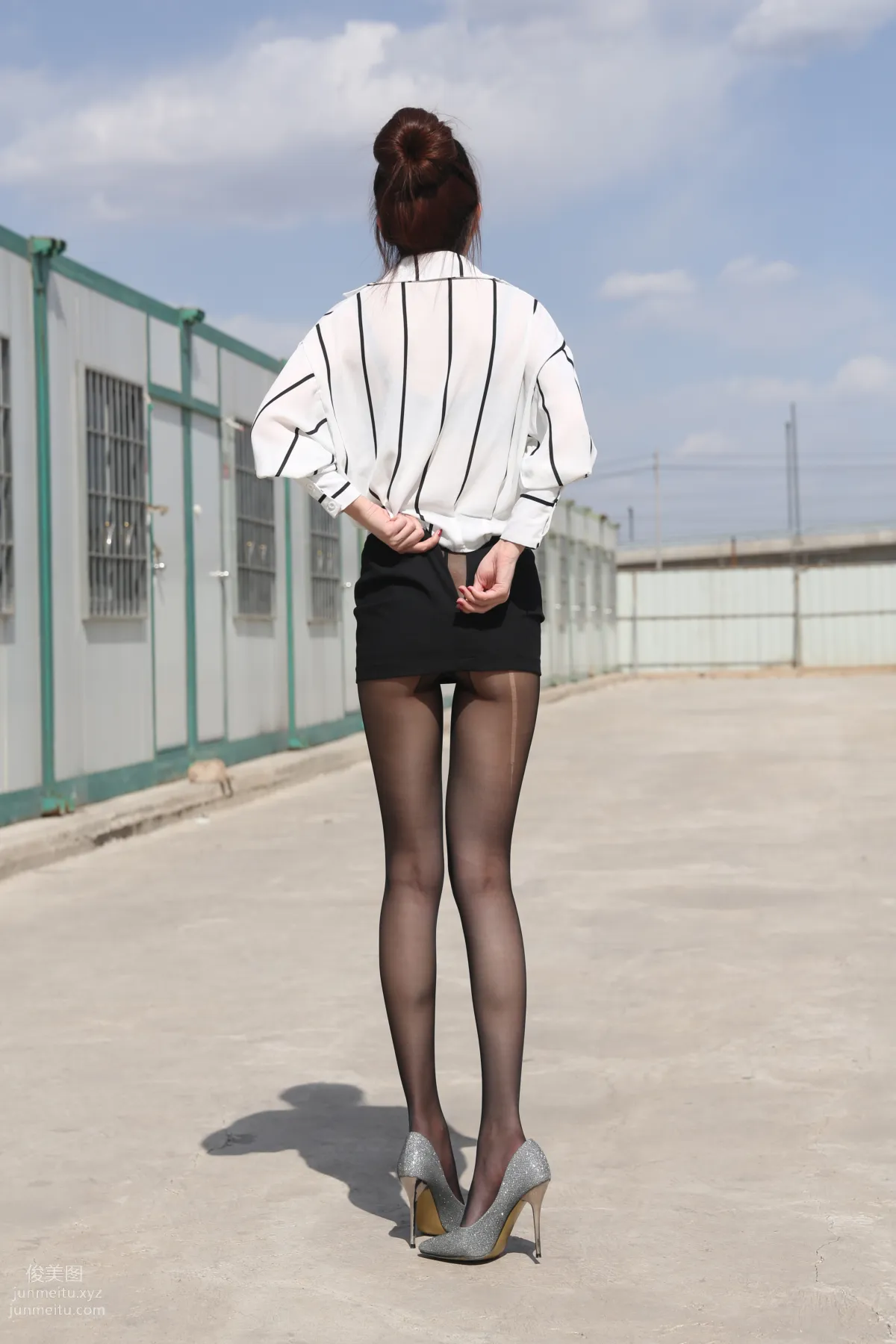 [Nicole Feet] NO.003 Factory Area 3, Black Pantyhose [122P] photo 34