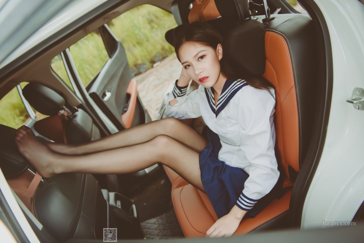 [SSA] NO.017 Jia Jia Little Stockings Girl Jia Jia's Driving Practice Record photo 16