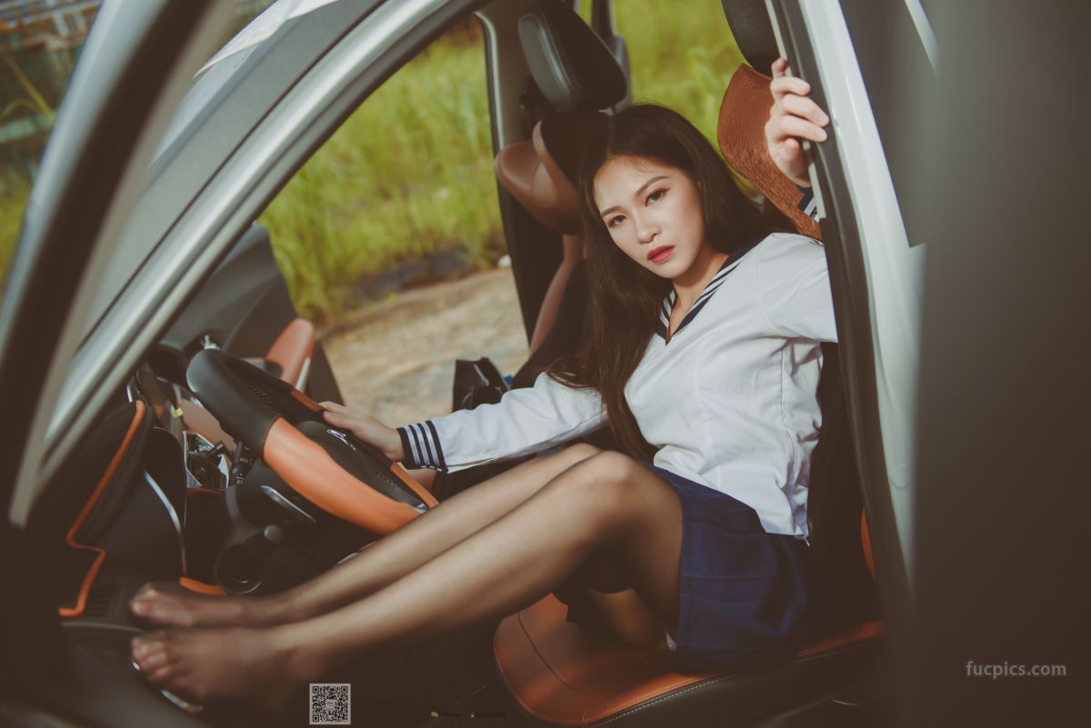 [SSA] NO.017 Jia Jia Little Stockings Girl Jia Jia's Driving Practice Record photo 41