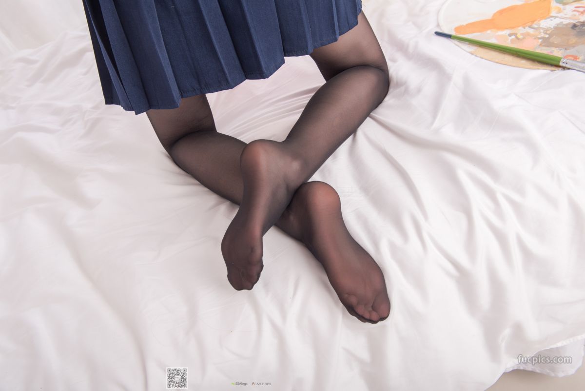 [SSA] NO.023 Qi Qi, Smile Healing Goddess Qi Qi's Black Open-Crotch Stockings photo 50
