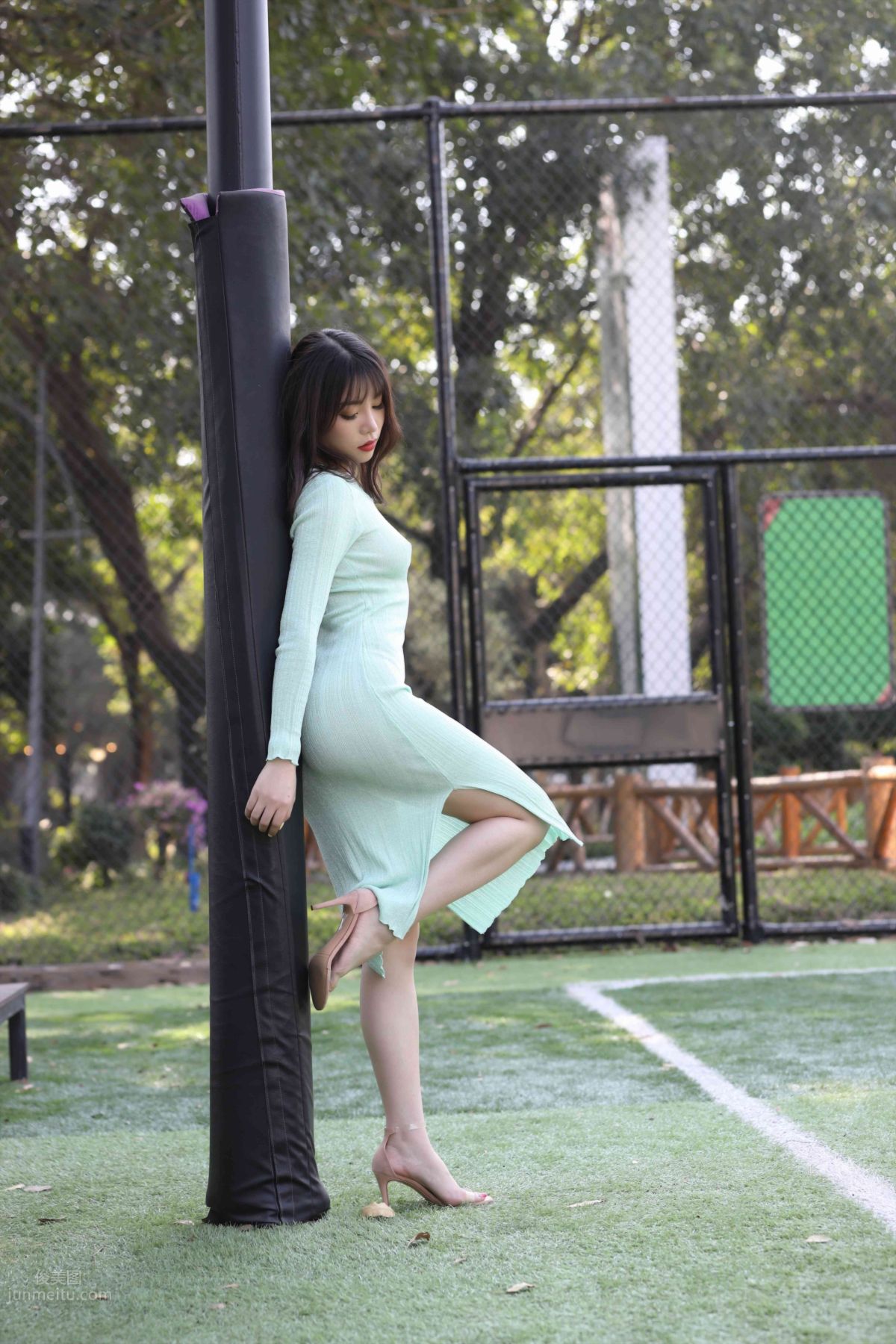 [Mojing Street] 006 Light Green Tight Long Dress photo 65