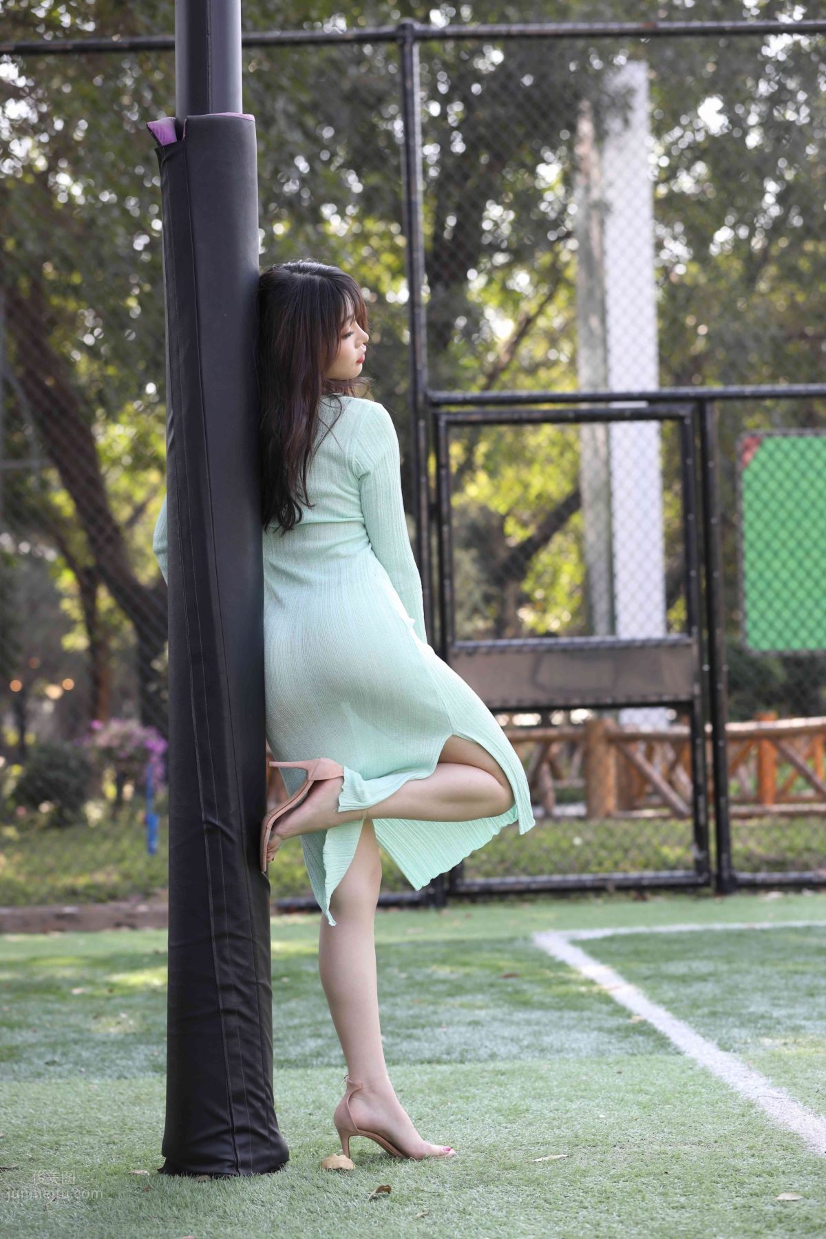 [Mojing Street] 006 Light Green Tight Long Dress photo 67