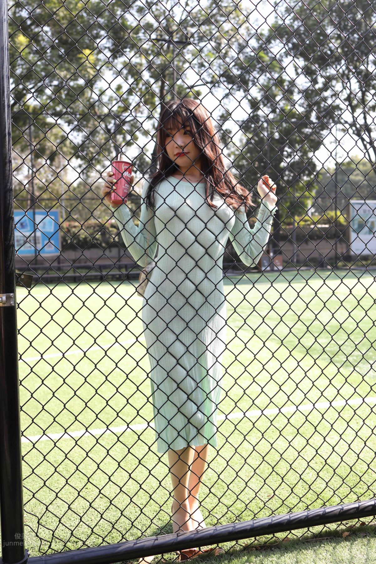 [Mojing Street] 006 Light Green Tight Long Dress photo 74