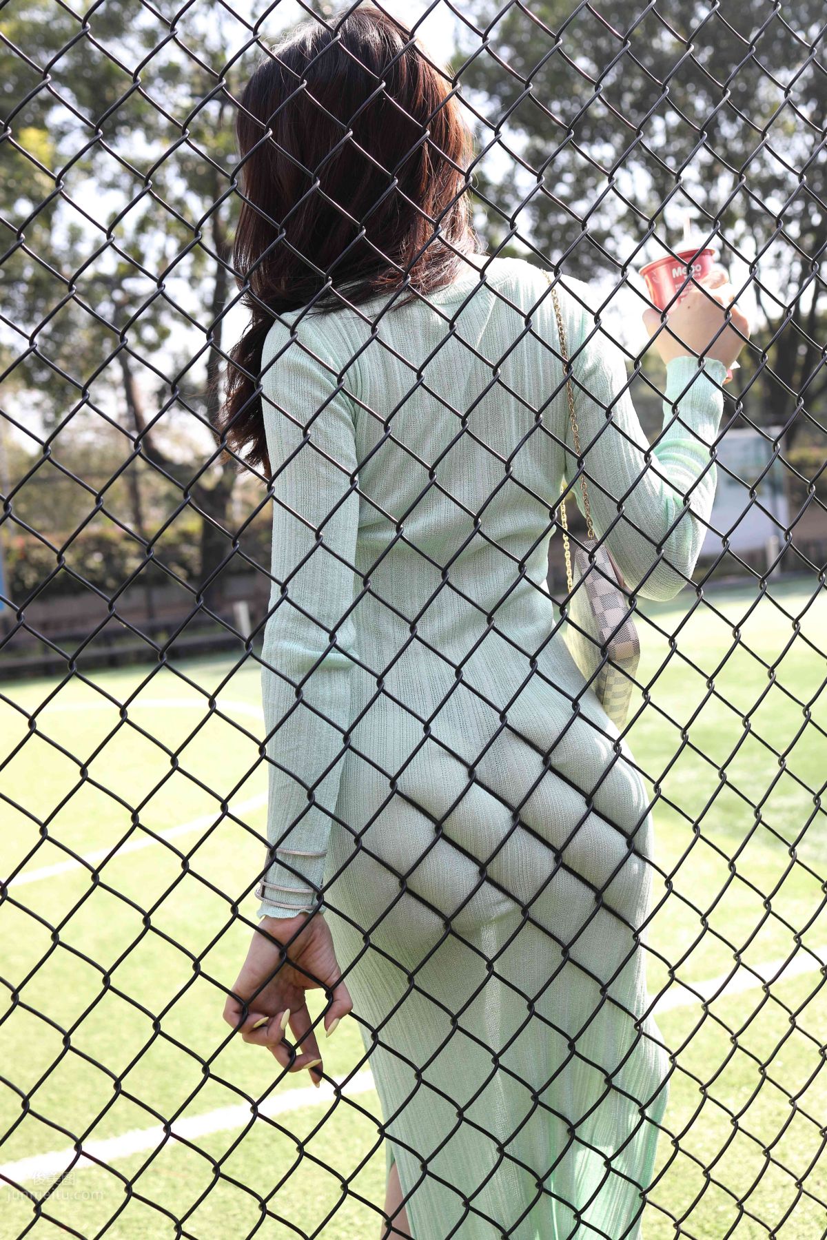 [Mojing Street] 006 Light Green Tight Long Dress photo 79