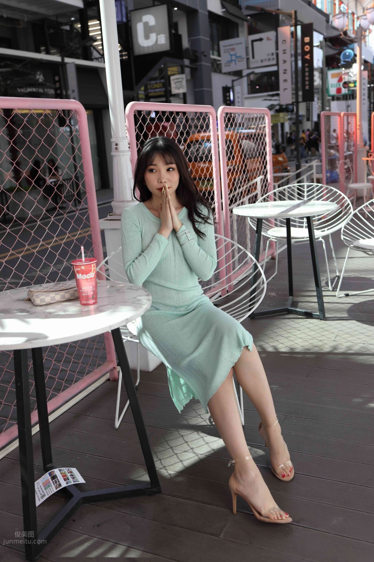 [Mojing Street] 006 Light Green Tight Long Dress photo 92