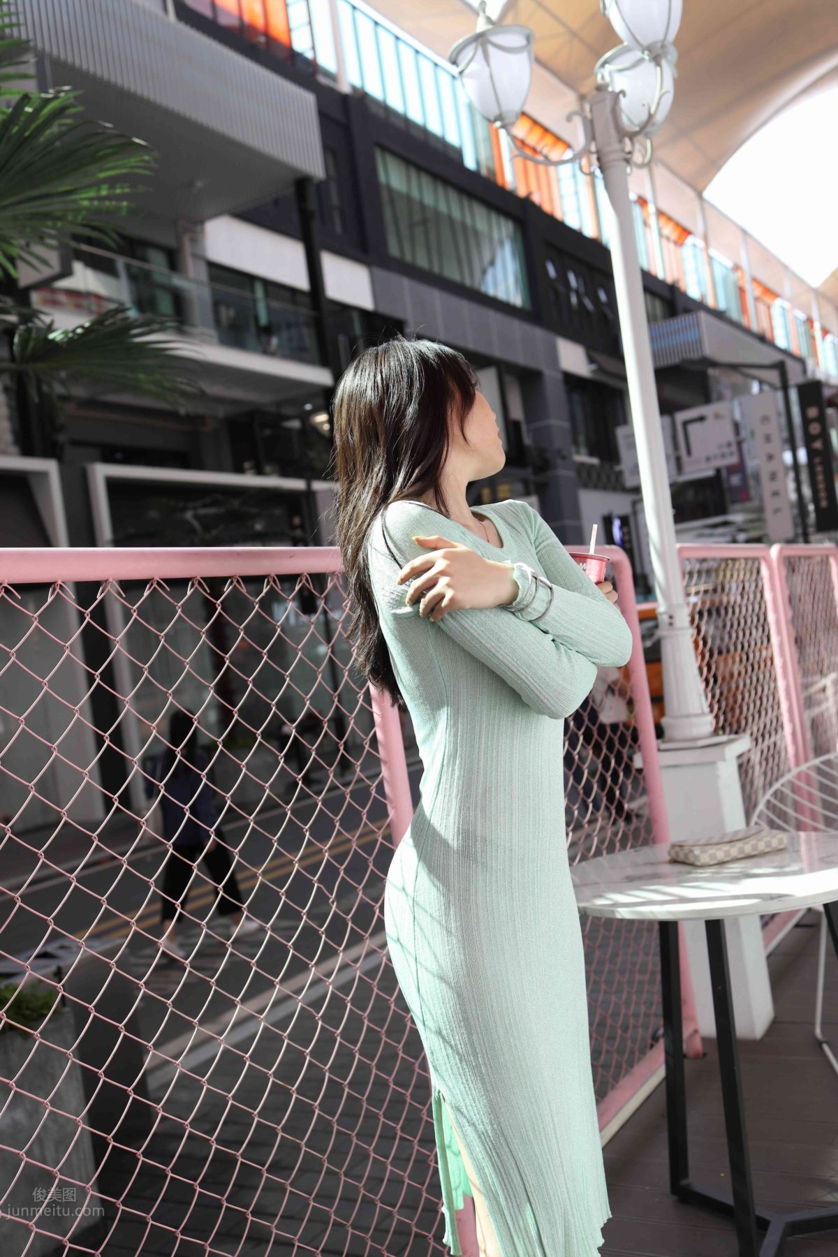 [Mojing Street] 006 Light Green Tight Long Dress photo 115