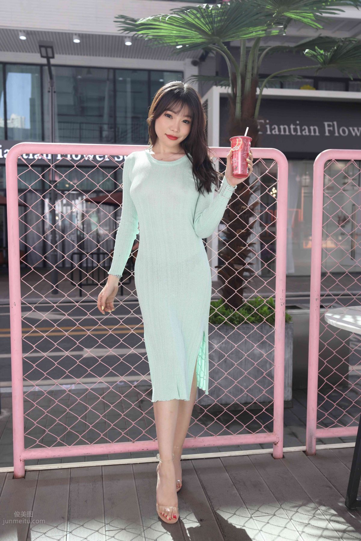 [Mojing Street] 006 Light Green Tight Long Dress photo 120