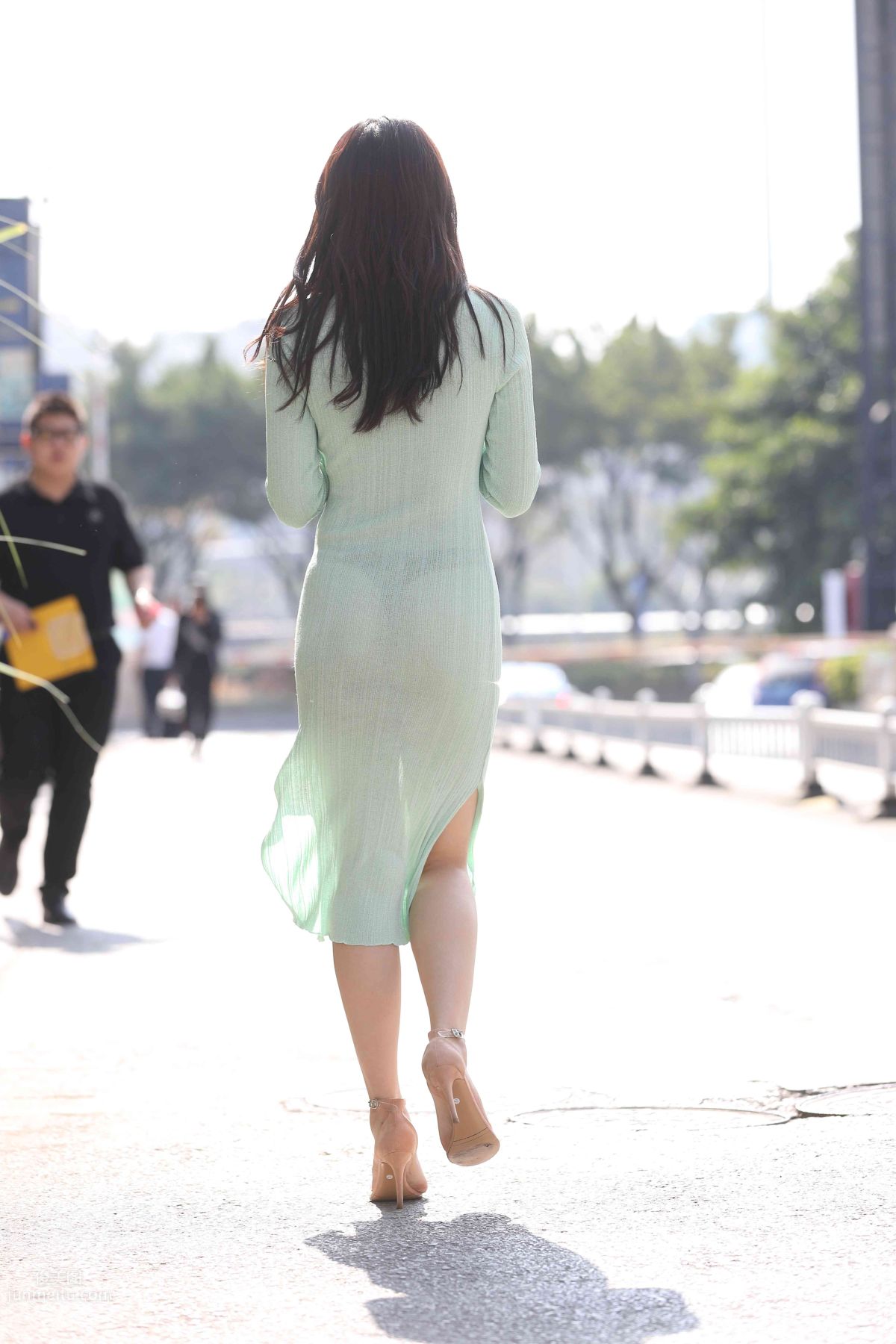 [Mojing Street] 006 Light Green Tight Long Dress photo 176
