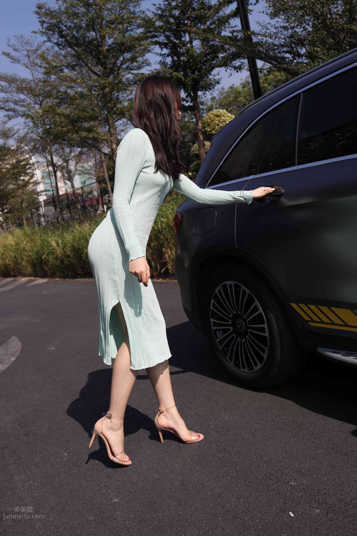 [Mojing Street] 006 Light Green Tight Long Dress photo 178