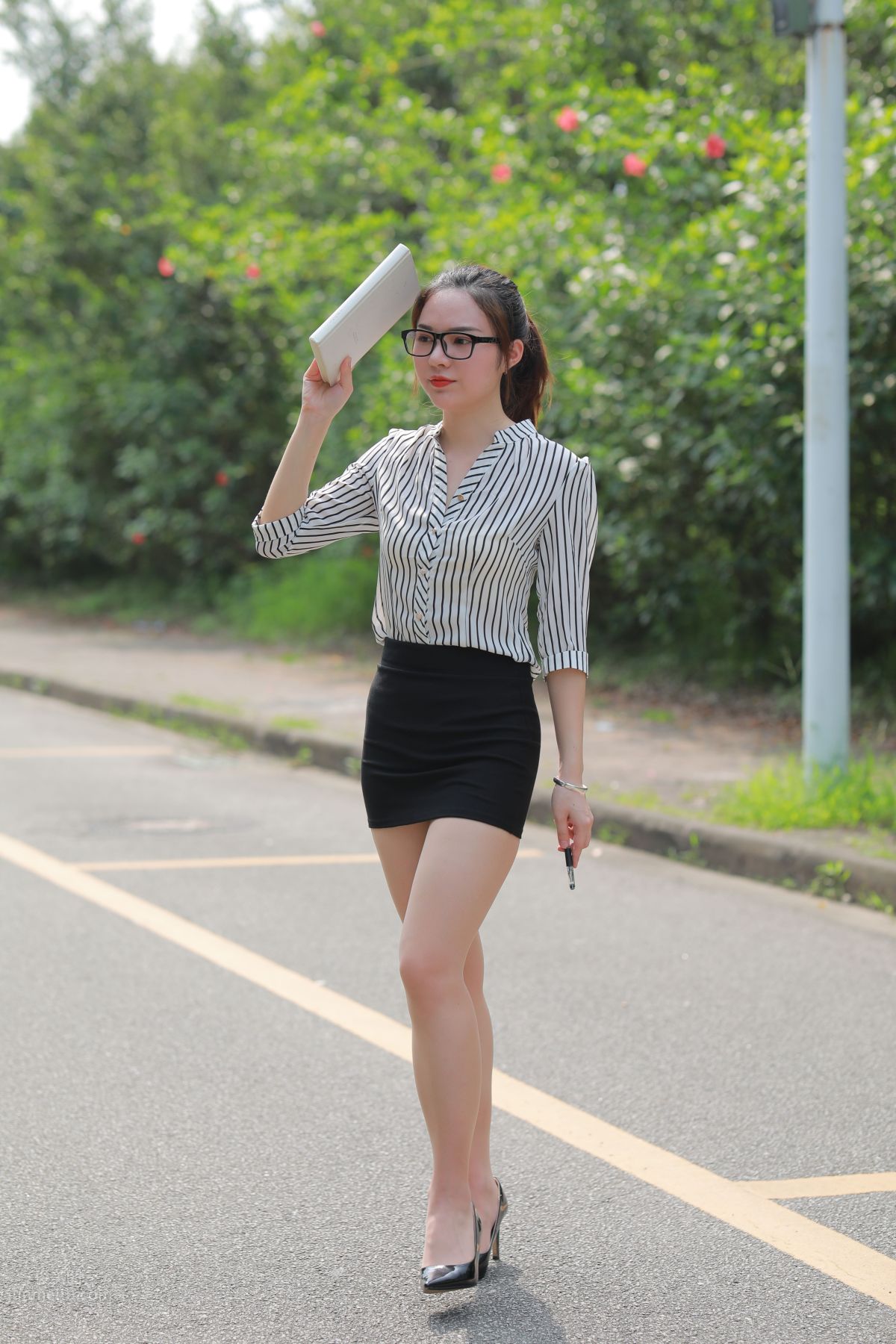 [Mojing Street] 020 Uniform and Bodycon Skirt Girl 1, Outdoor photo 41