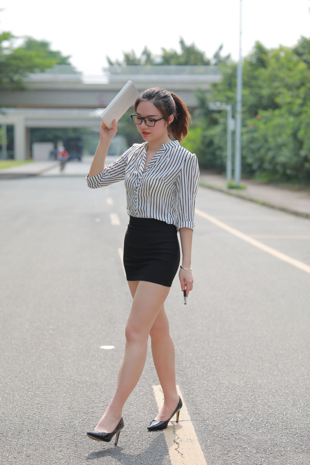 [Mojing Street] 020 Uniform and Bodycon Skirt Girl 1, Outdoor photo 44