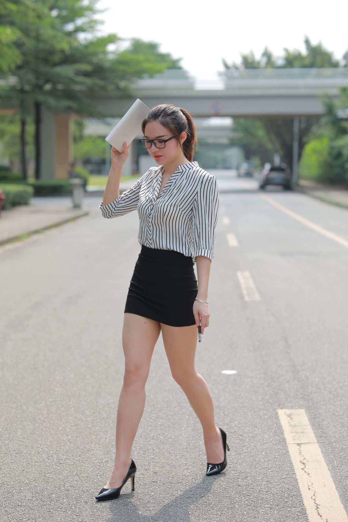 [Mojing Street] 020 Uniform and Bodycon Skirt Girl 1, Outdoor photo 46