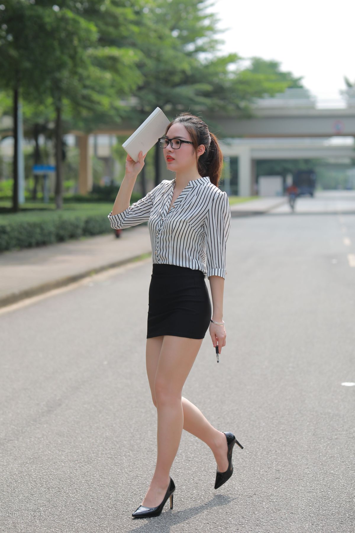 [Mojing Street] 020 Uniform and Bodycon Skirt Girl 1, Outdoor photo 47