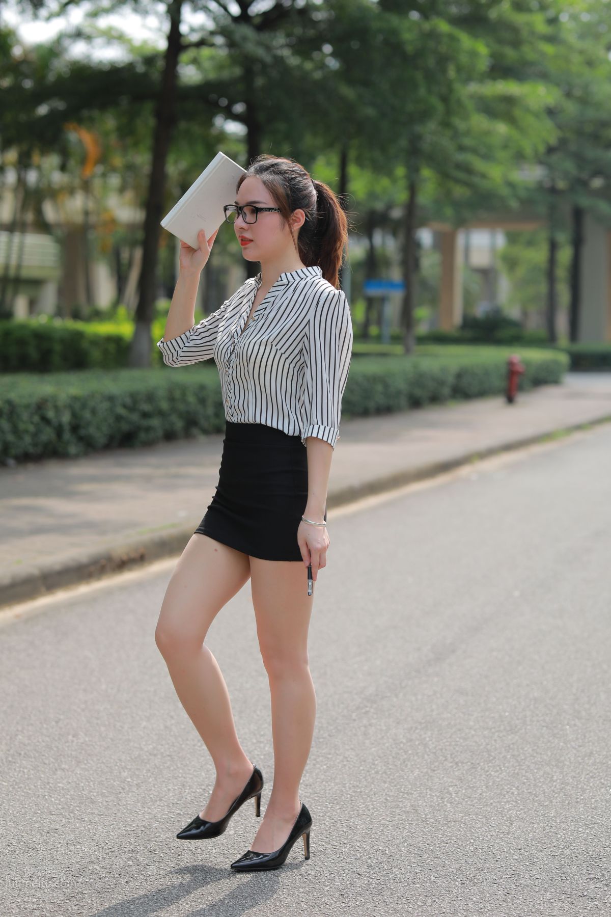 [Mojing Street] 020 Uniform and Bodycon Skirt Girl 1, Outdoor photo 50
