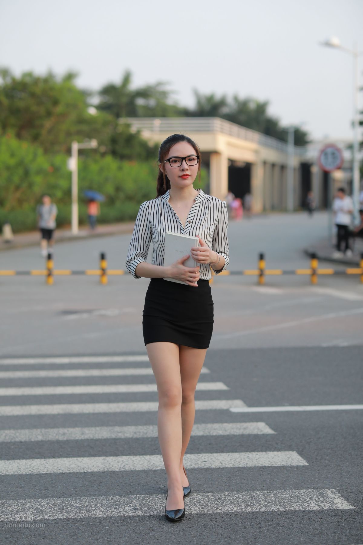 [Mojing Street] 020 Uniform and Bodycon Skirt Girl 1, Outdoor photo 138