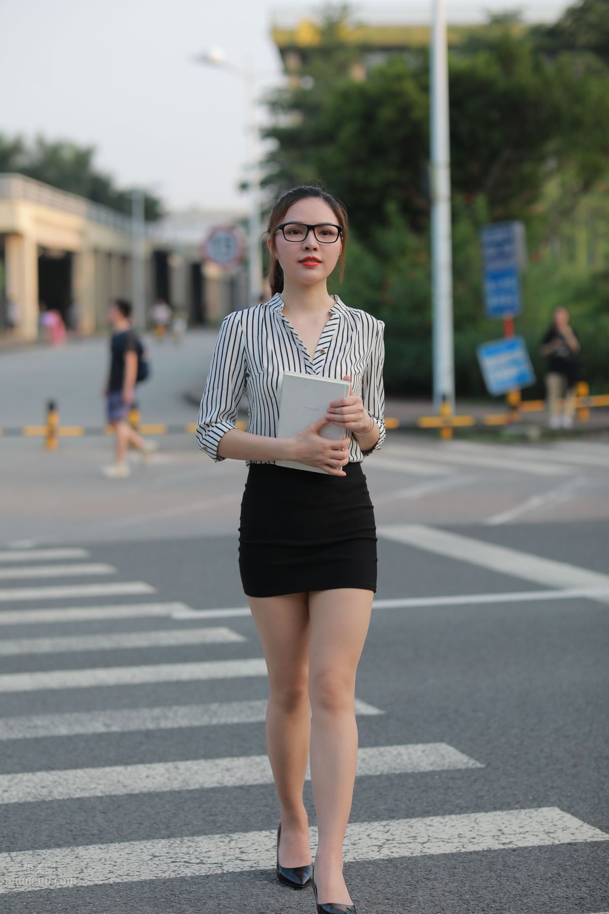[Mojing Street] 020 Uniform and Bodycon Skirt Girl 1, Outdoor photo 147