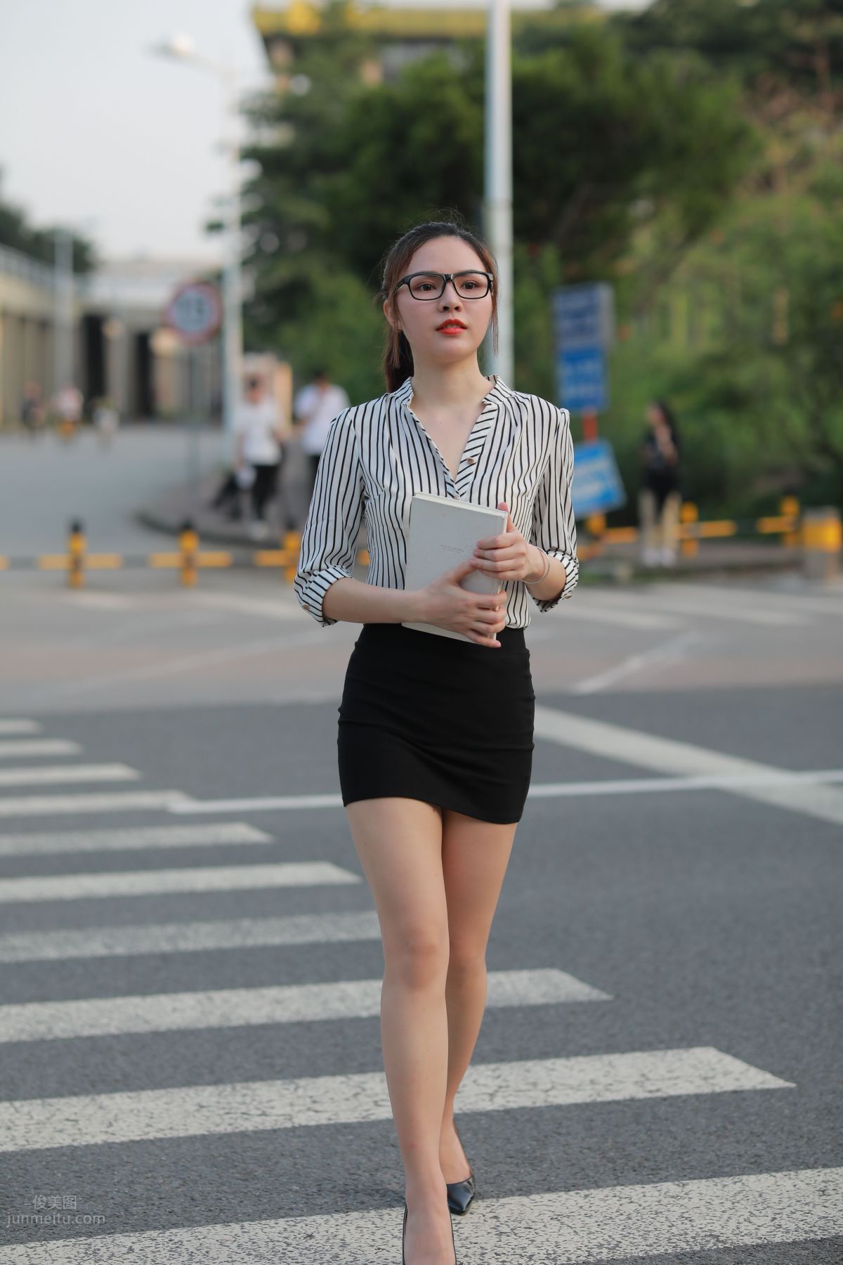 [Mojing Street] 020 Uniform and Bodycon Skirt Girl 1, Outdoor photo 149