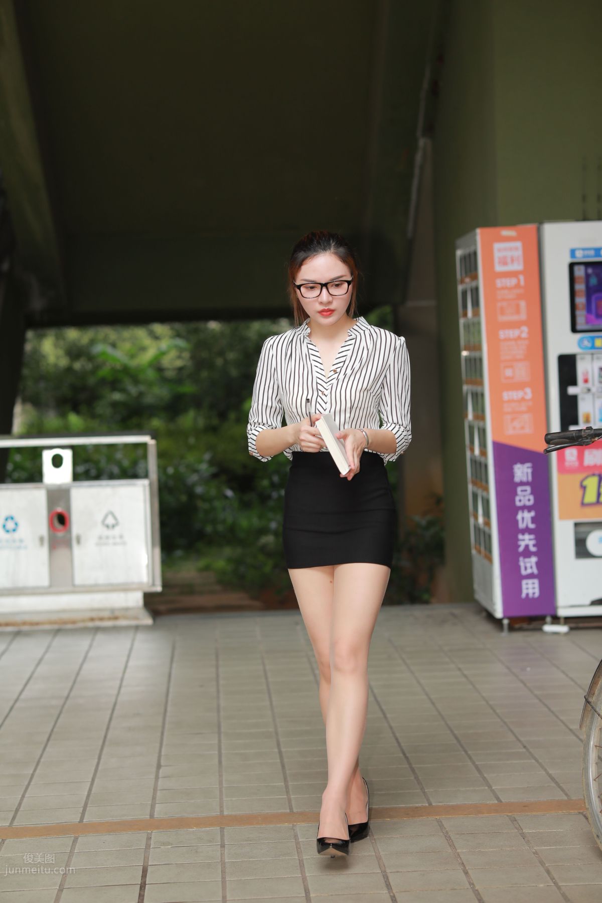 [Mojing Street] 022 Uniform Bodycon Skirt Girl 3 Corridor photo 80