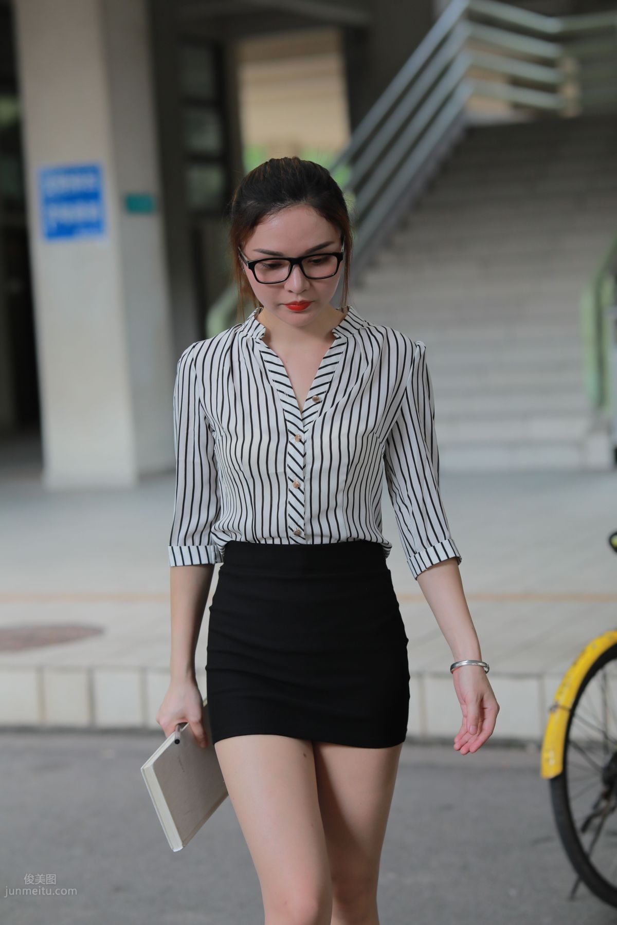 [Mojing Street] 022 Uniform Bodycon Skirt Girl 3 Corridor photo 82