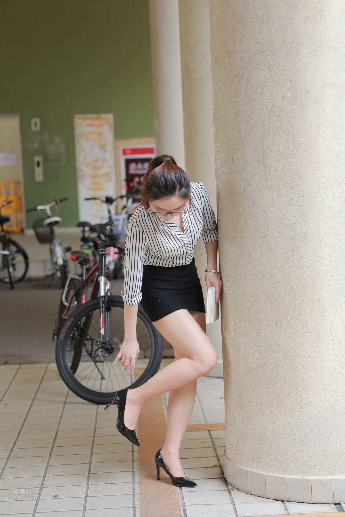 [Mojing Street] 022 Uniform Bodycon Skirt Girl 3 Corridor photo 83