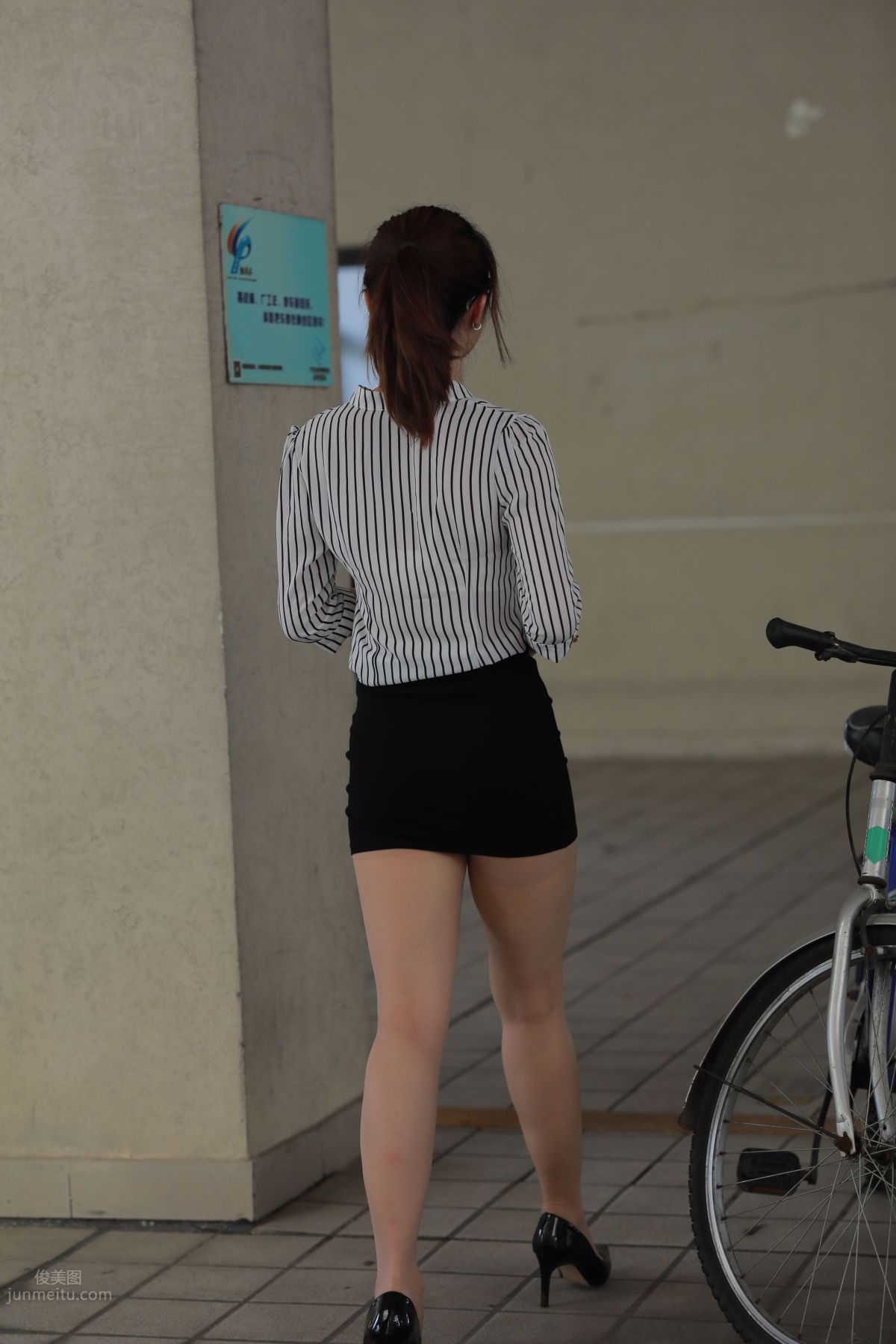 [Mojing Street] 022 Uniform Bodycon Skirt Girl 3 Corridor photo 93