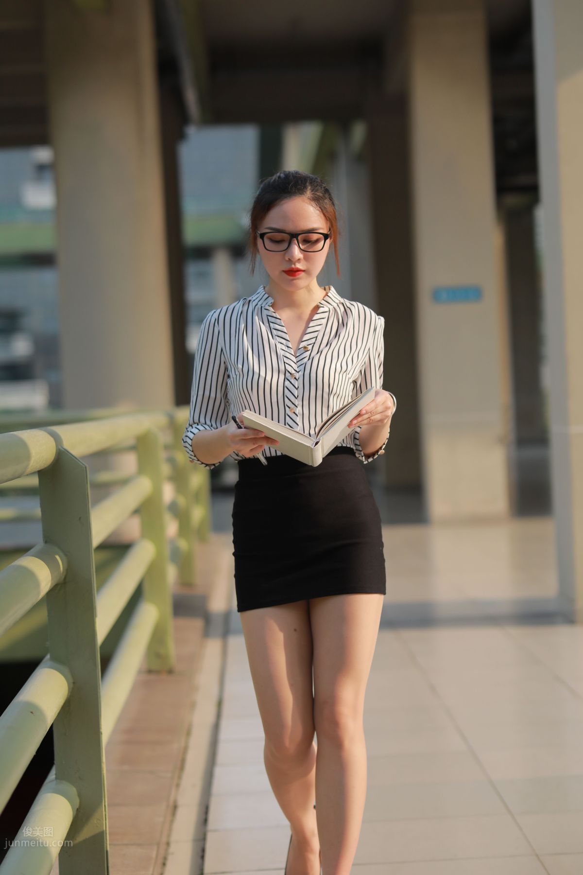[Mojing Street] 022 Uniform Bodycon Skirt Girl 3 Corridor photo 105