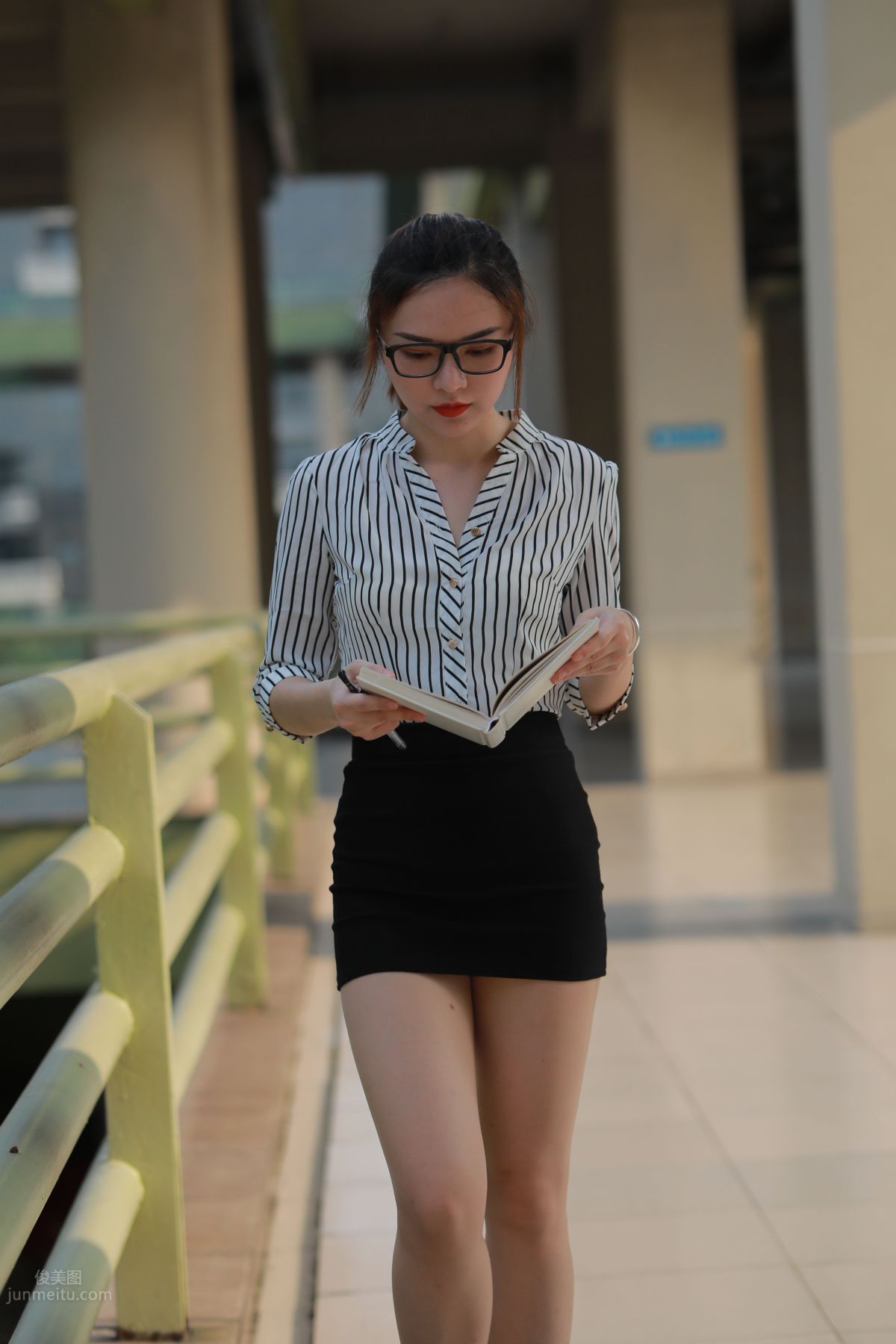 [Mojing Street] 022 Uniform Bodycon Skirt Girl 3 Corridor photo 107
