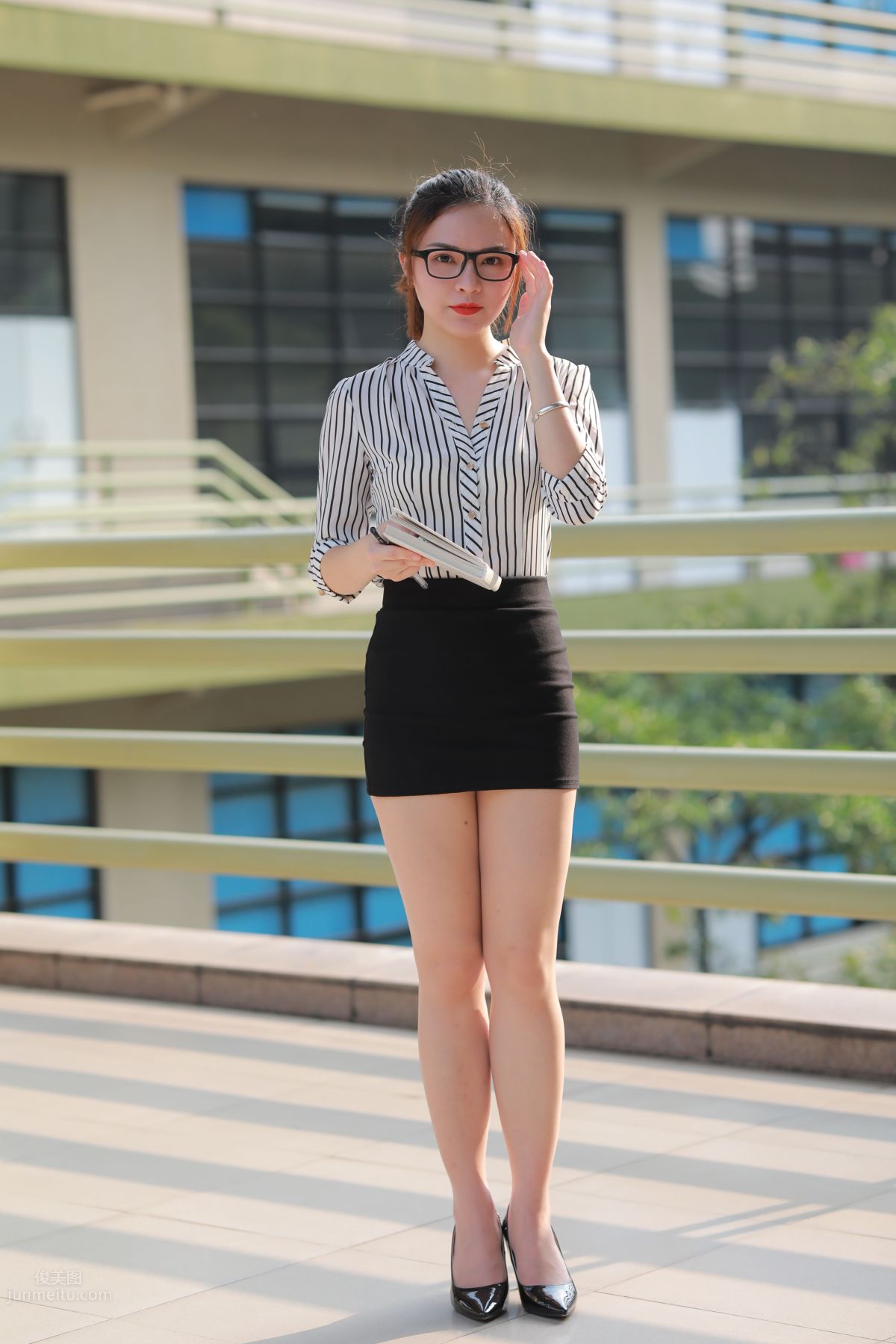 [Mojing Street] 022 Uniform Bodycon Skirt Girl 3 Corridor photo 119