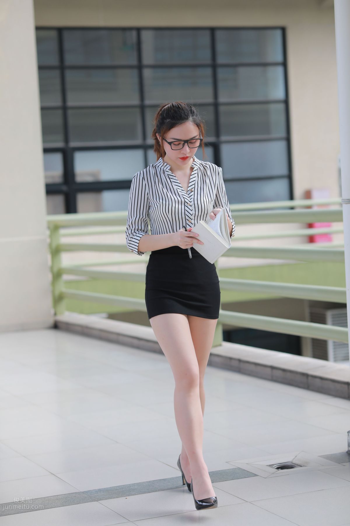 [Mojing Street] 022 Uniform Bodycon Skirt Girl 3 Corridor photo 148