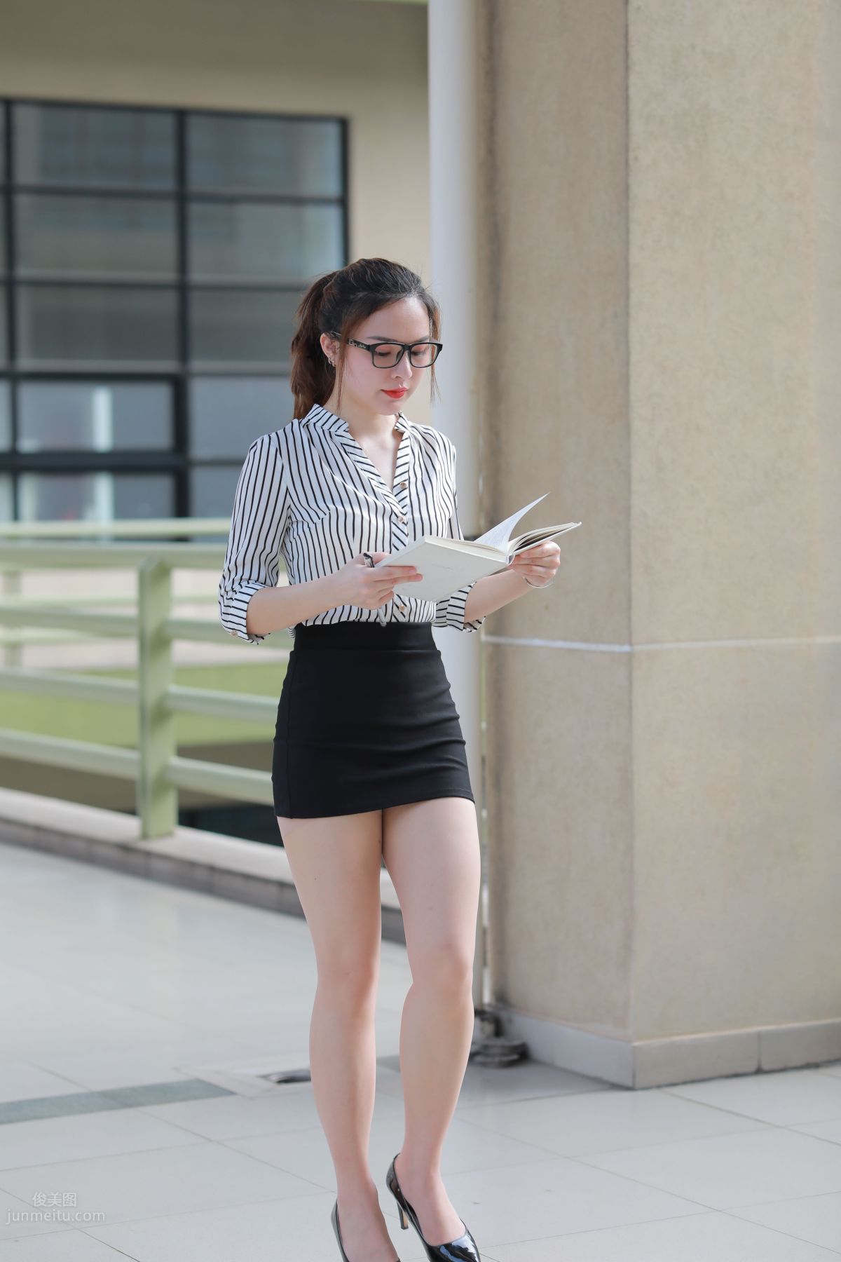 [Mojing Street] 022 Uniform Bodycon Skirt Girl 3 Corridor photo 151