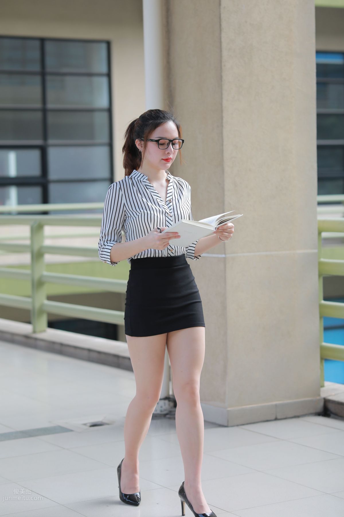[Mojing Street] 022 Uniform Bodycon Skirt Girl 3 Corridor photo 152