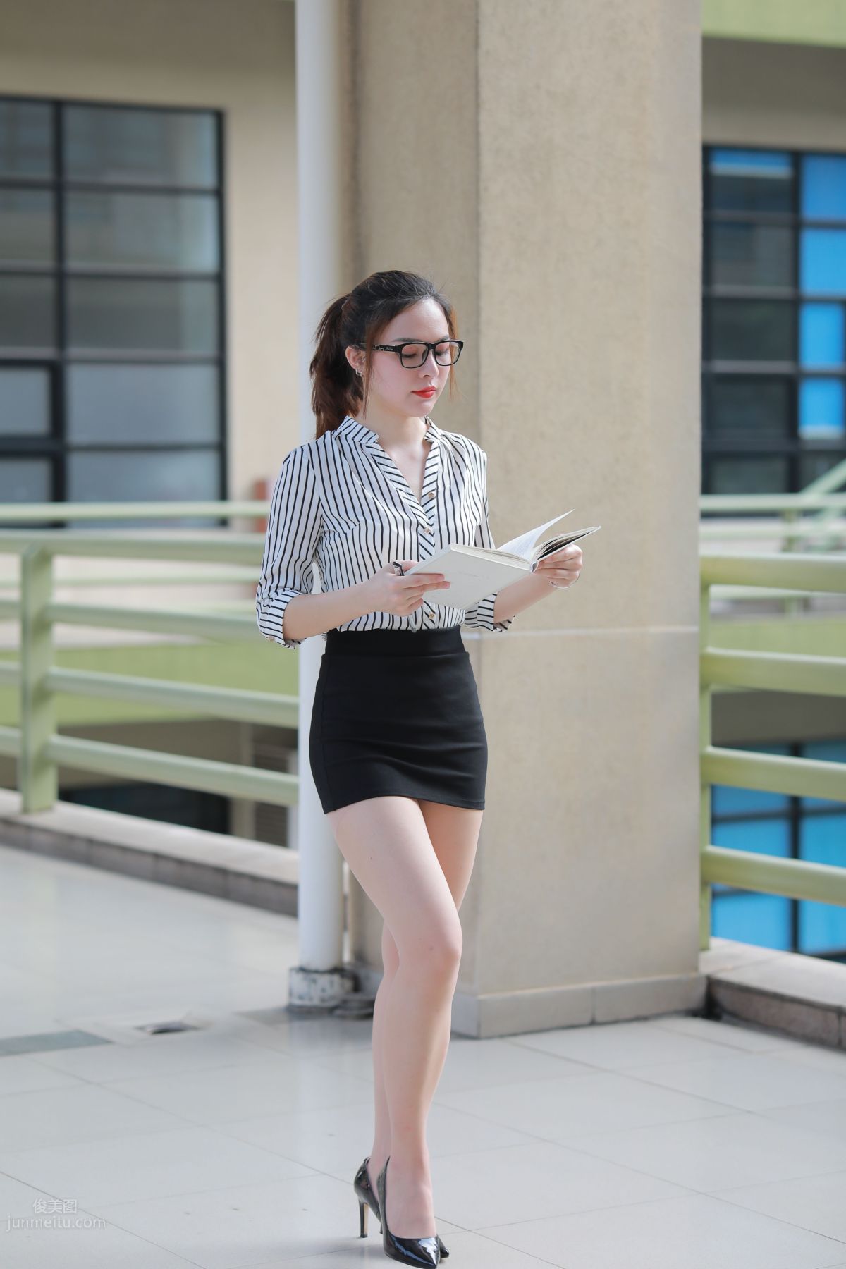 [Mojing Street] 022 Uniform Bodycon Skirt Girl 3 Corridor photo 153