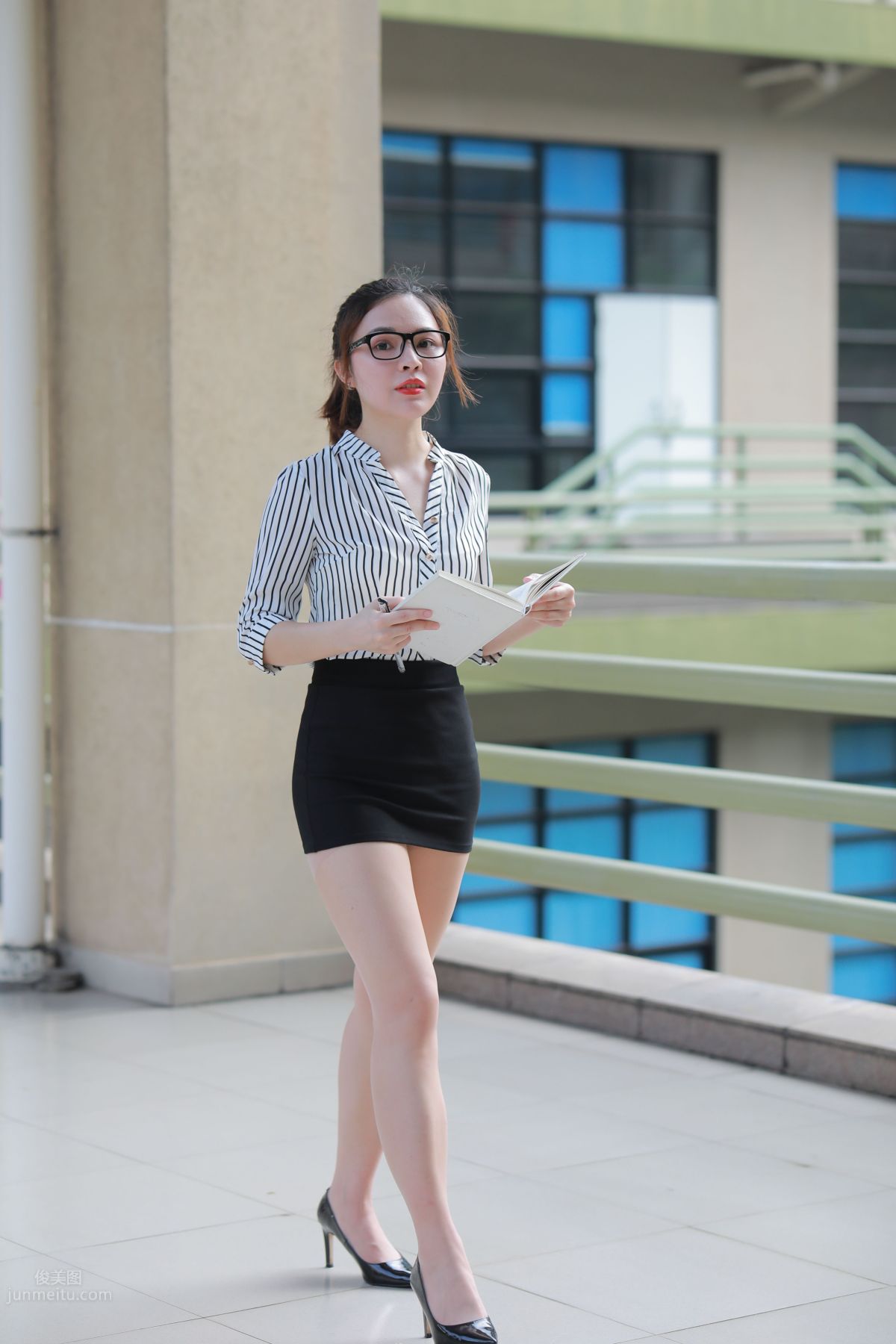 [Mojing Street] 022 Uniform Bodycon Skirt Girl 3 Corridor photo 156