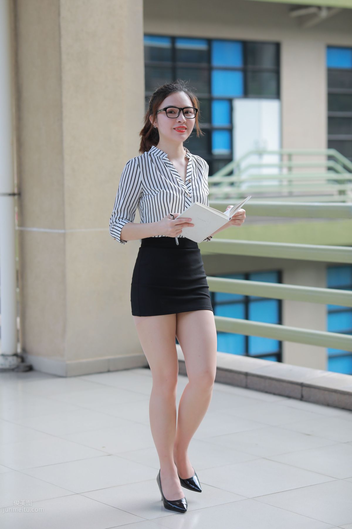 [Mojing Street] 022 Uniform Bodycon Skirt Girl 3 Corridor photo 157