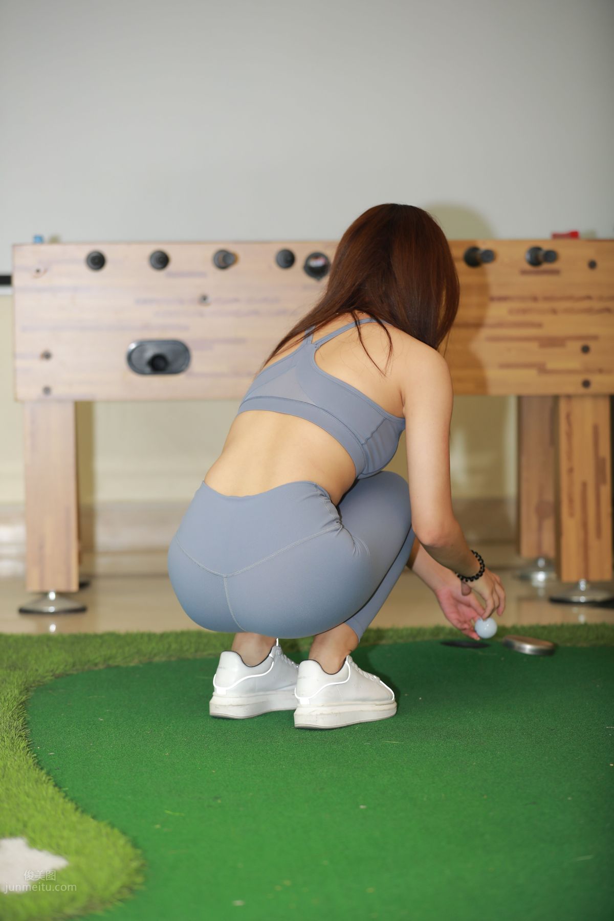 [Mojing Street] 053 Girl in Gray-Blue Yoga Pants photo 104