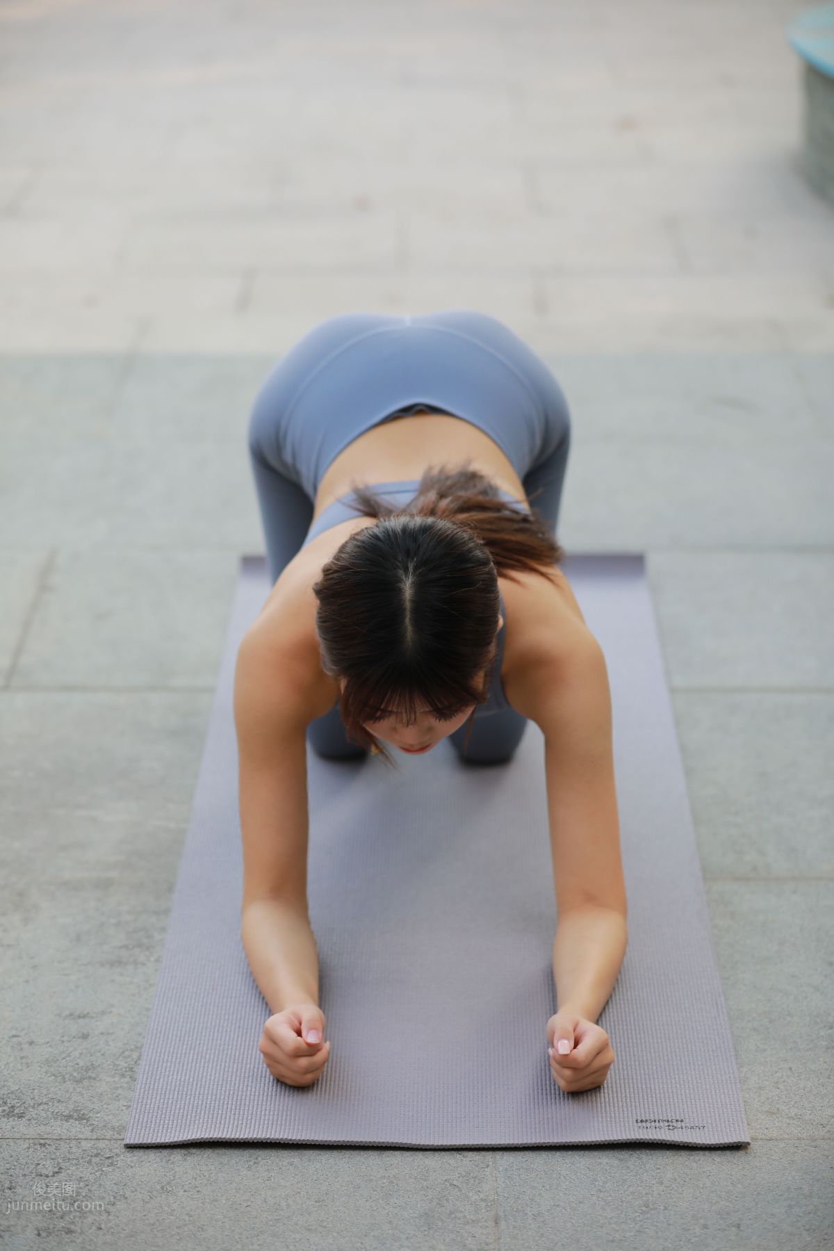 [Mojing Street] 053 Girl in Gray-Blue Yoga Pants photo 109