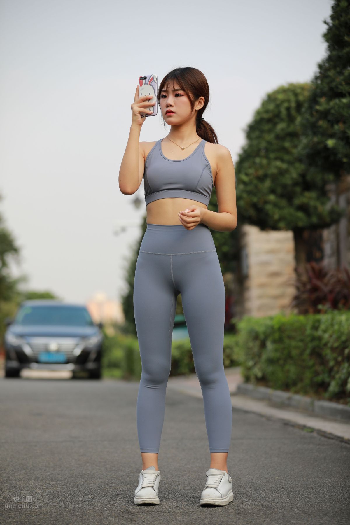 [Mojing Street] 053 Girl in Gray-Blue Yoga Pants photo 387