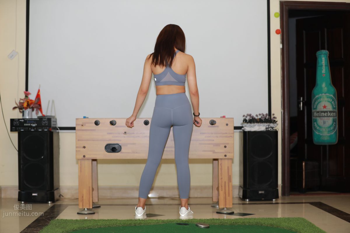 [Mojing Street] 053 Girl in Gray-Blue Yoga Pants photo 504
