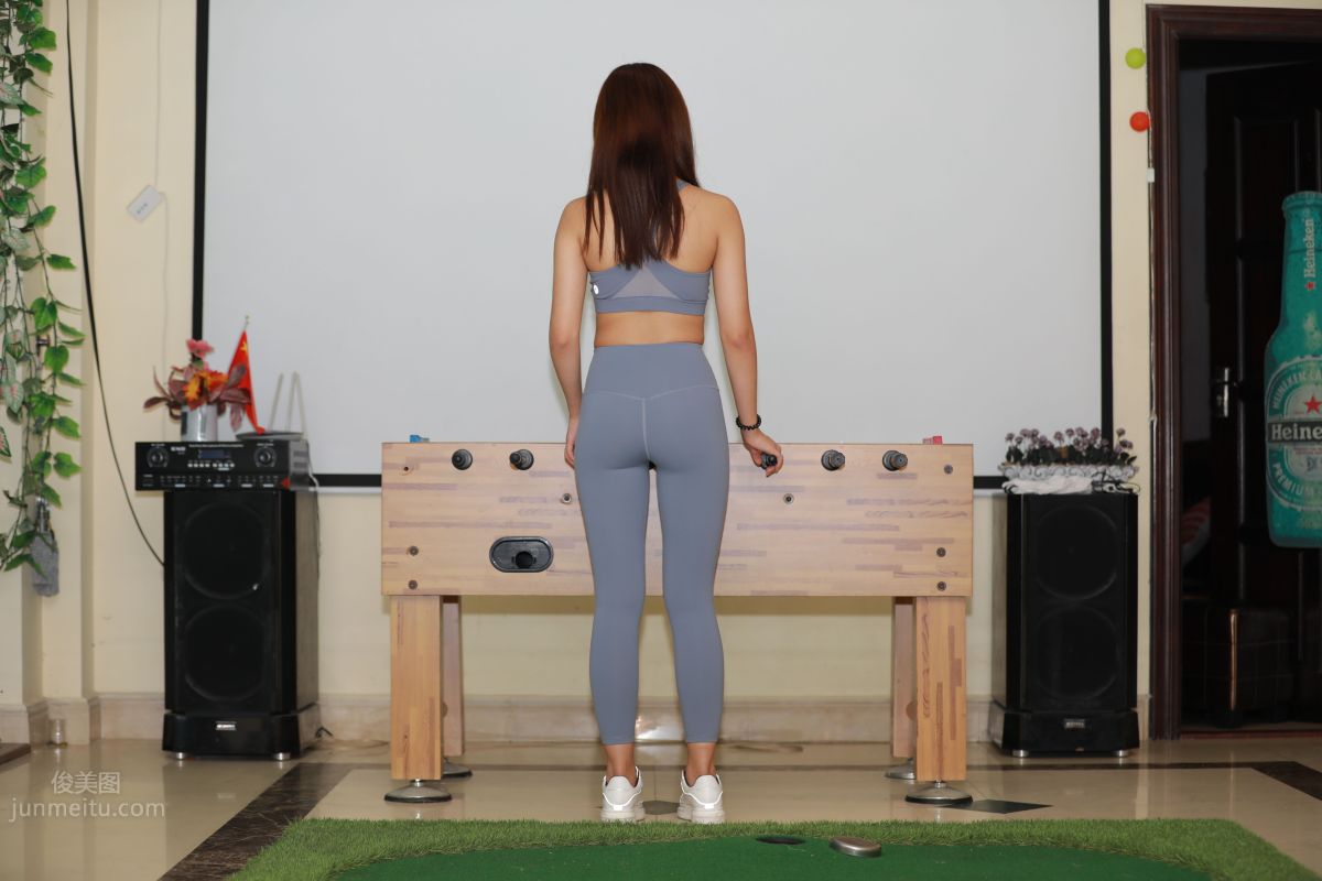 [Mojing Street] 053 Girl in Gray-Blue Yoga Pants photo 505