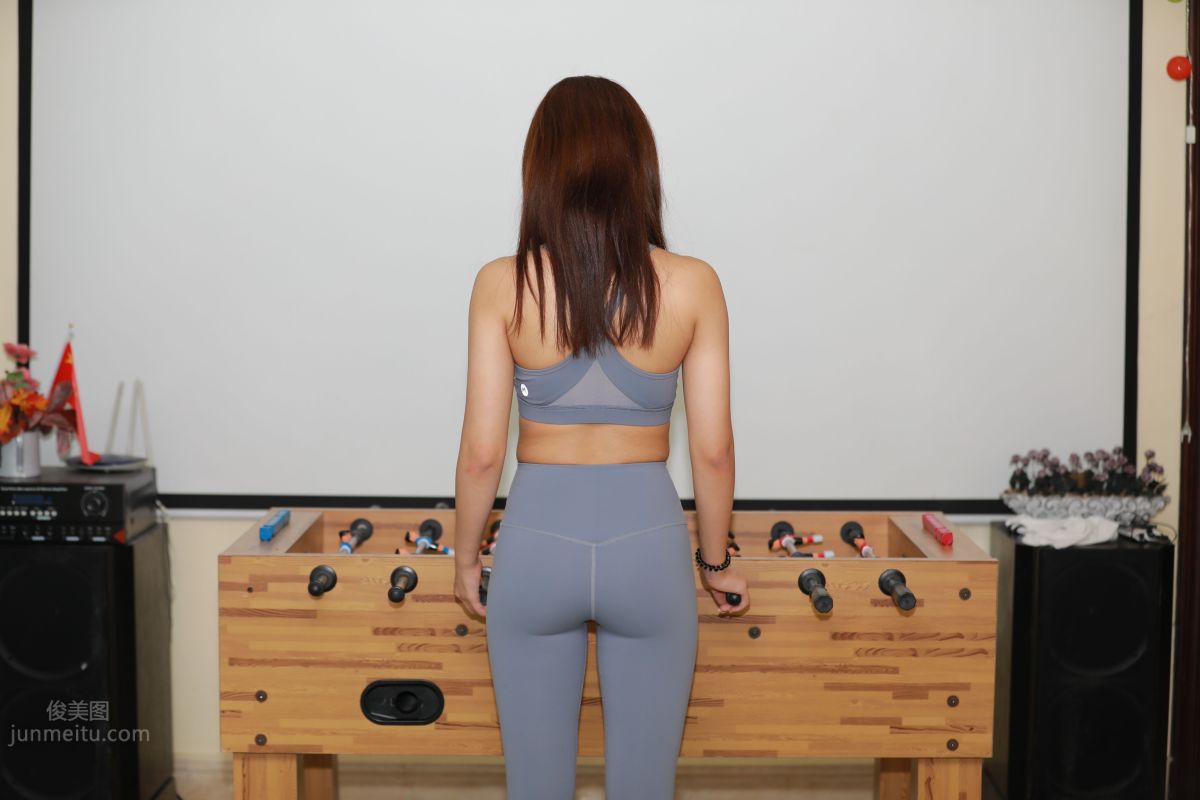 [Mojing Street] 053 Girl in Gray-Blue Yoga Pants photo 506