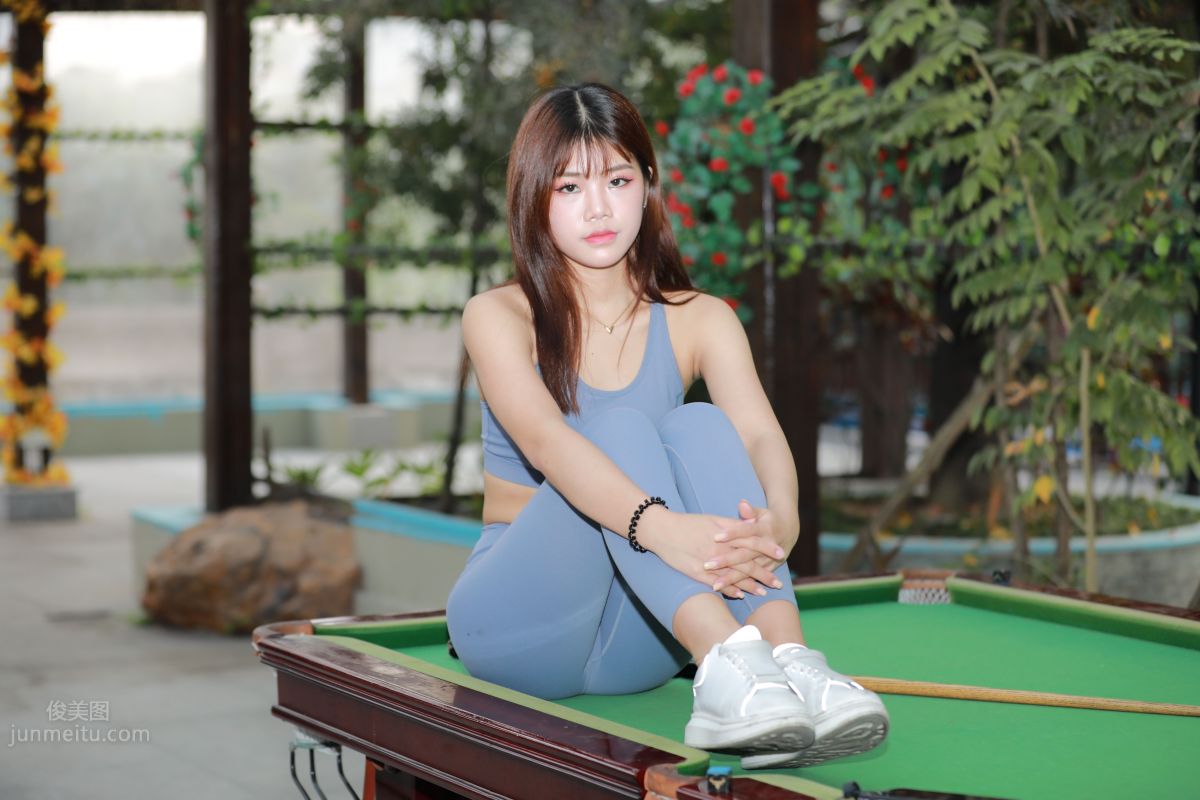 [Mojing Street] 053 Girl in Gray-Blue Yoga Pants photo 523