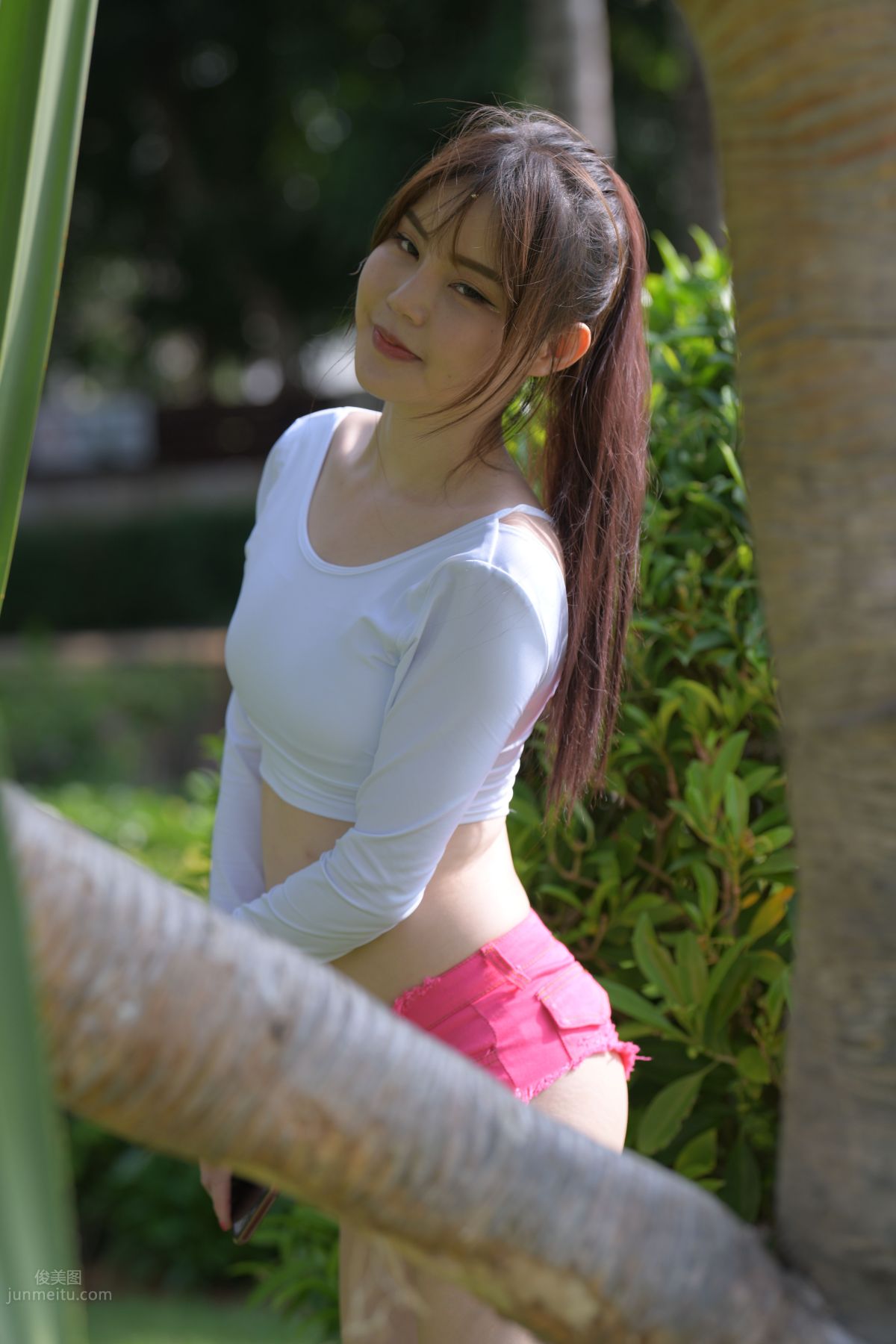 [Mojing Street] 060 Pink Denim Hot Pants Girl 2 photo 40