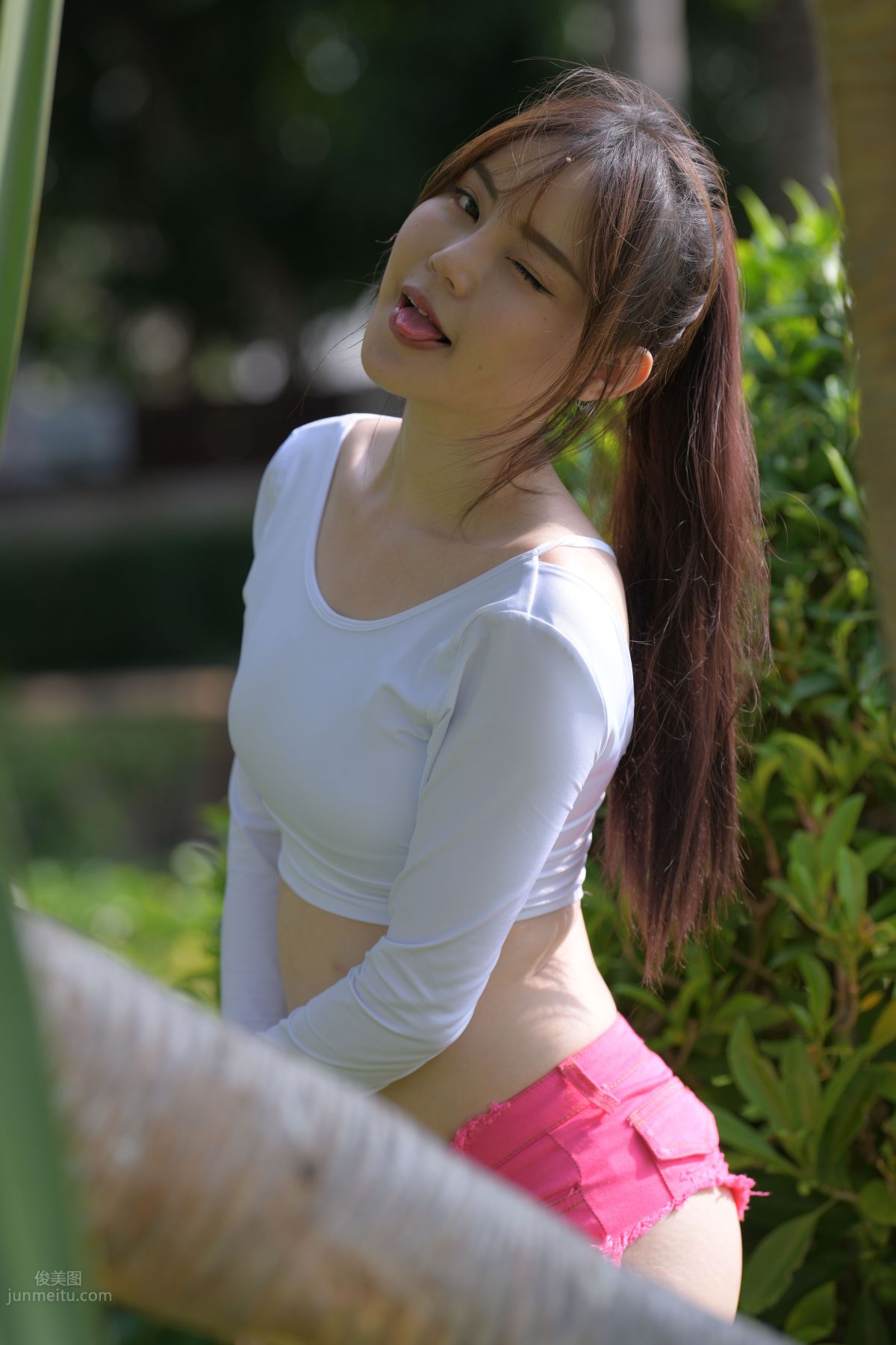 [Mojing Street] 060 Pink Denim Hot Pants Girl 2 photo 43