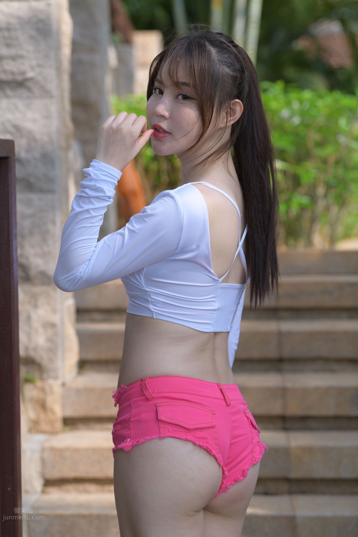 [Mojing Street] 060 Pink Denim Hot Pants Girl 2 photo 63