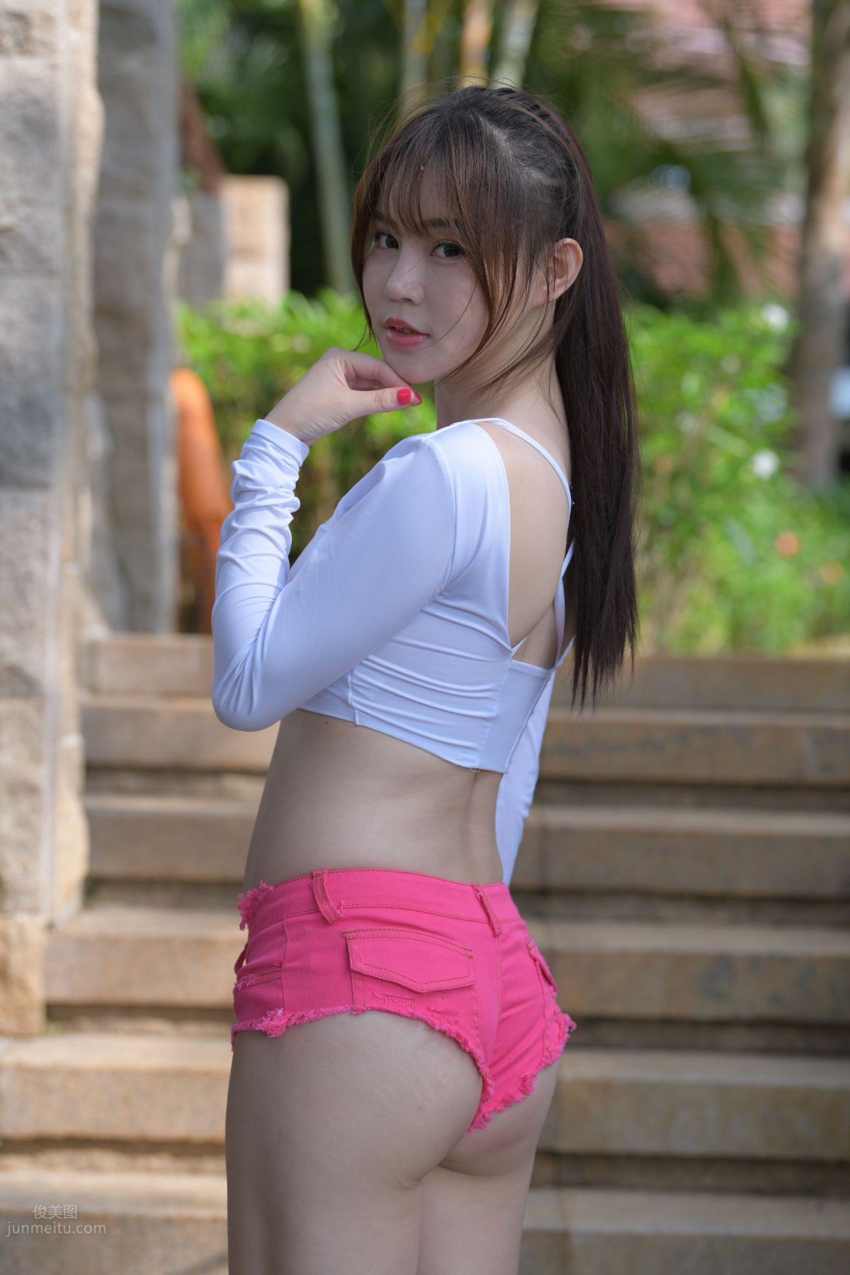 [Mojing Street] 060 Pink Denim Hot Pants Girl 2 photo 66