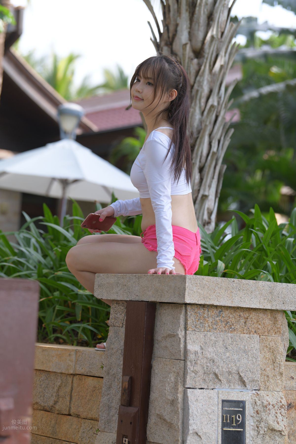 [Mojing Street] 060 Pink Denim Hot Pants Girl 2 photo 71