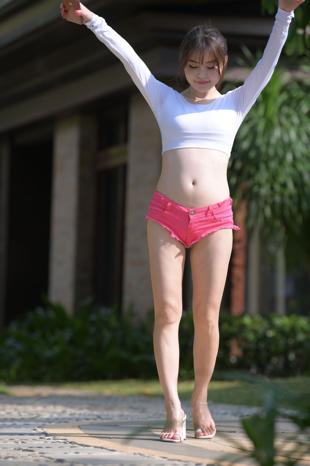 [Mojing Street] 060 Pink Denim Hot Pants Girl 2 photo 107
